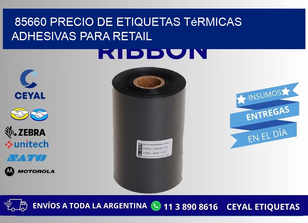 85660 precio de etiquetas térmicas adhesivas para retail