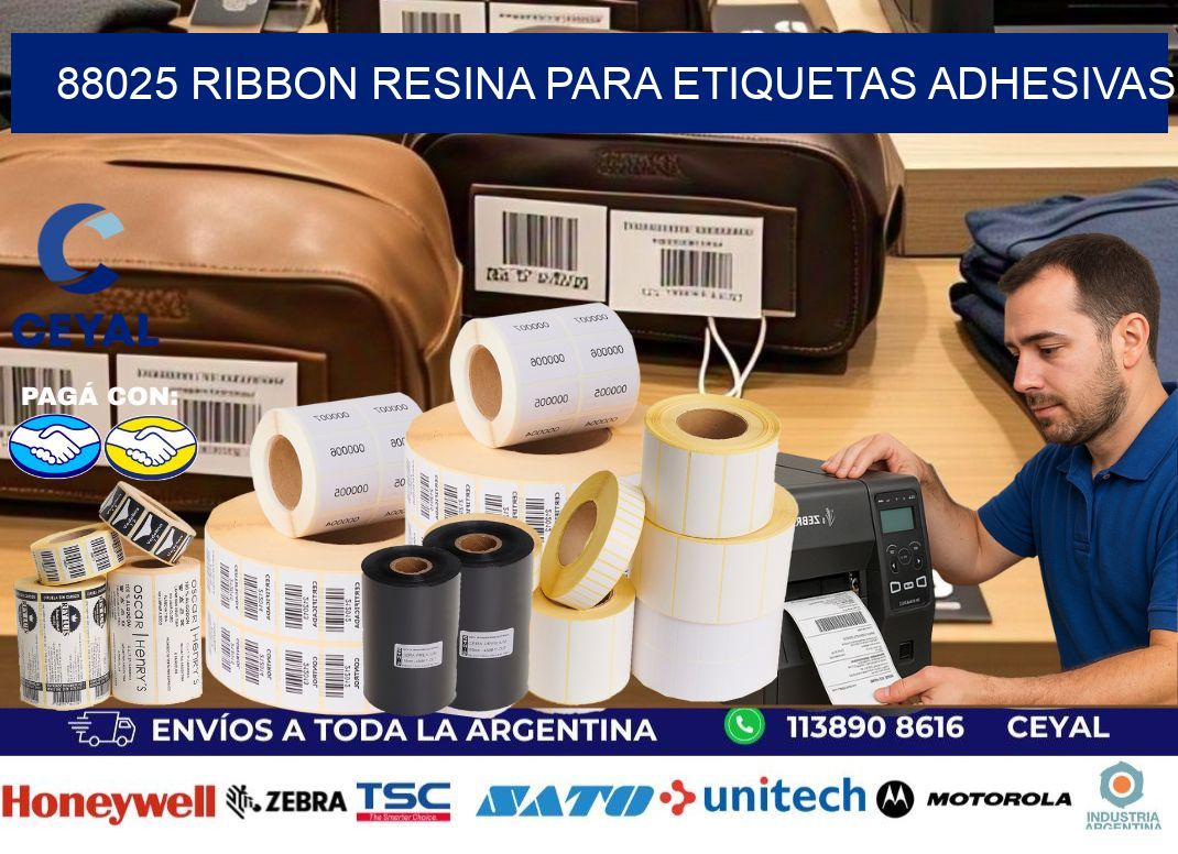 88025 ribbon resina para etiquetas adhesivas