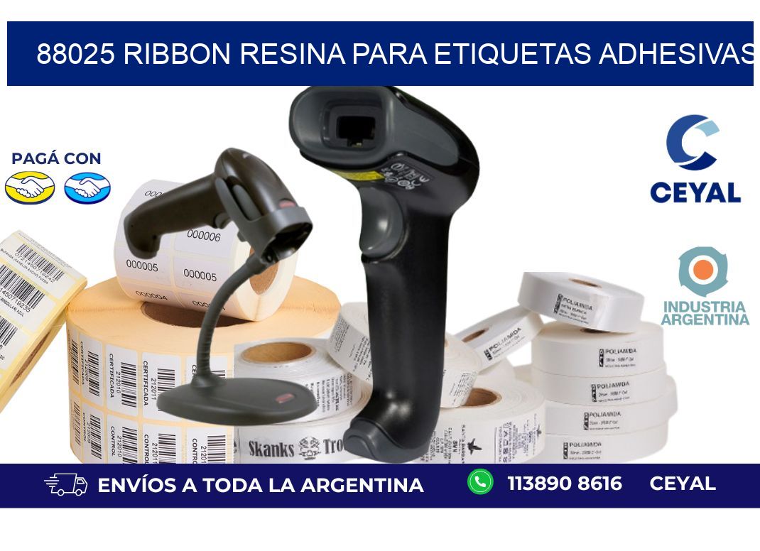 88025 ribbon resina para etiquetas adhesivas