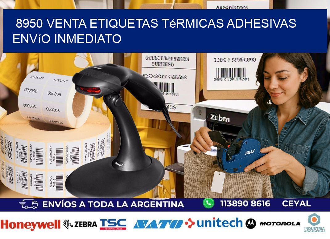 8950 venta etiquetas térmicas adhesivas envío inmediato