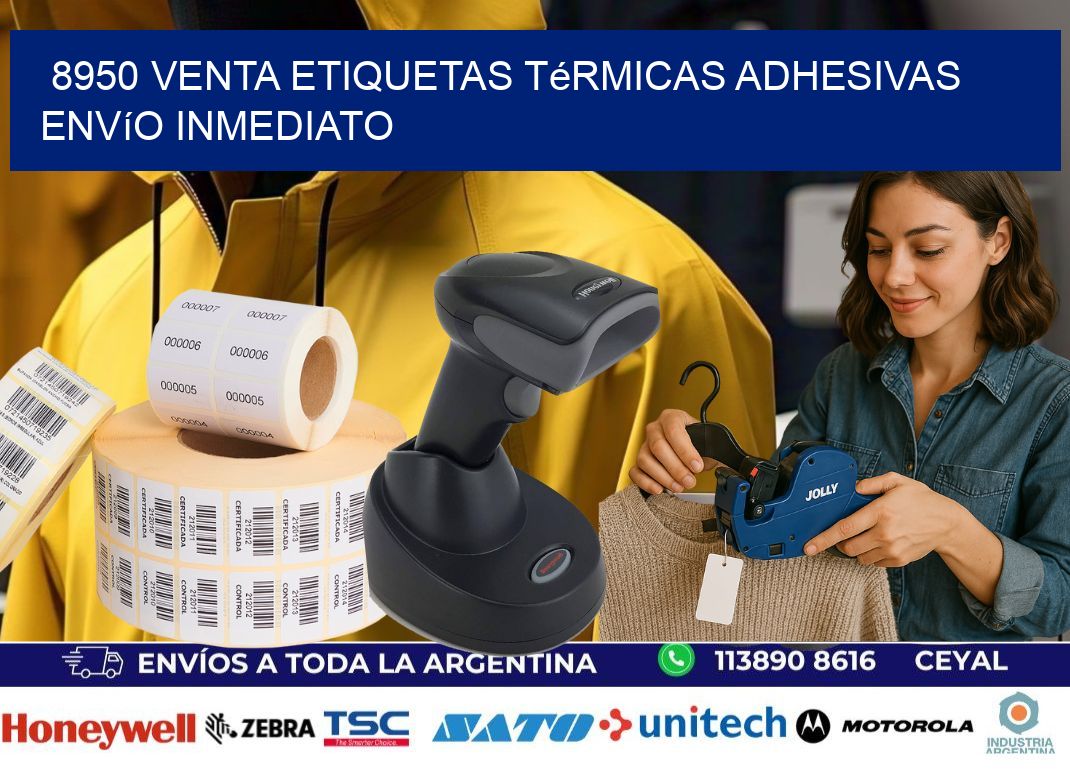 8950 venta etiquetas térmicas adhesivas envío inmediato