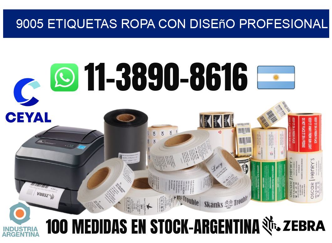 9005 Etiquetas ropa con diseño profesional