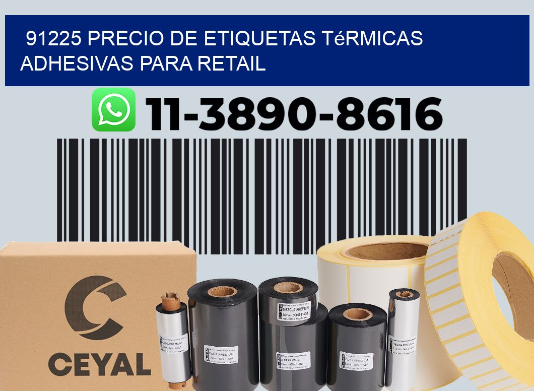 91225 precio de etiquetas térmicas adhesivas para retail