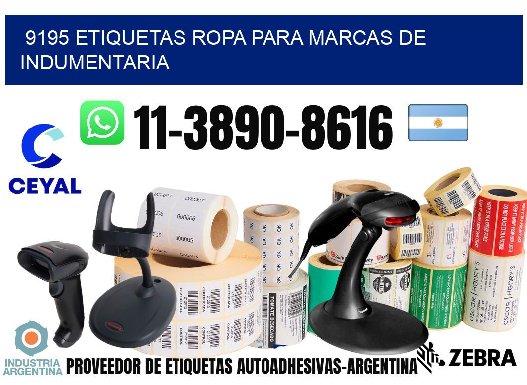 9195 Etiquetas ropa para marcas de indumentaria