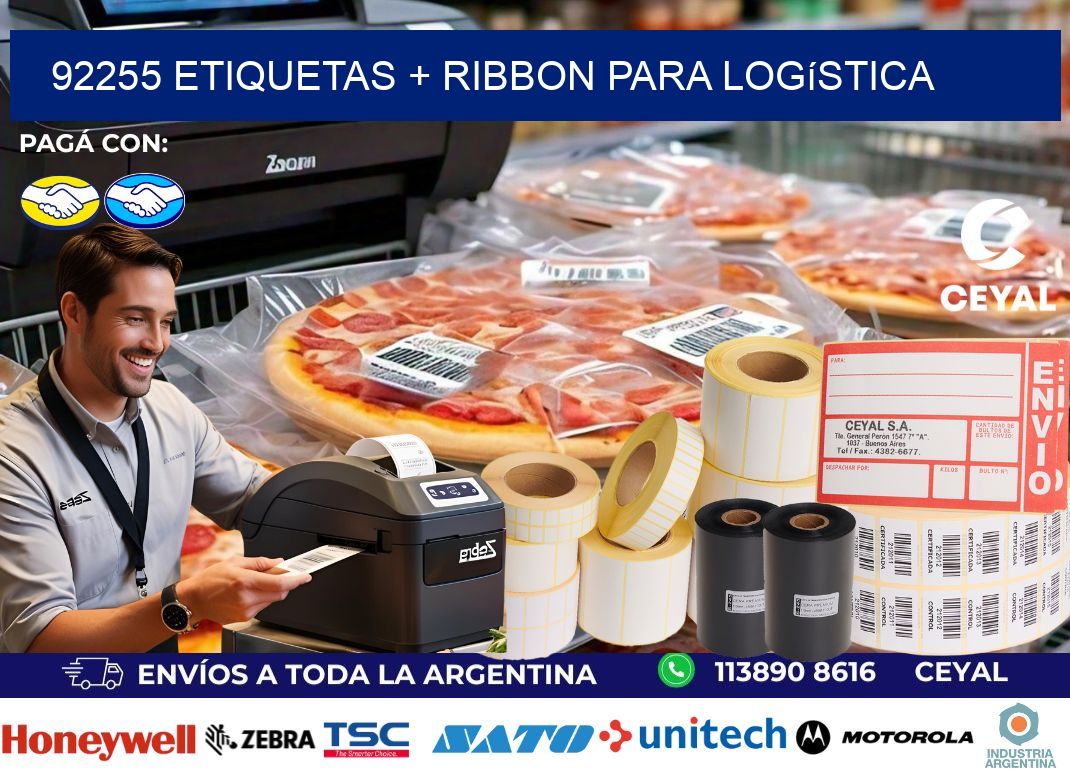 92255 etiquetas + ribbon para logística