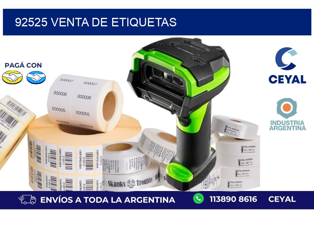 92525 venta de etiquetas