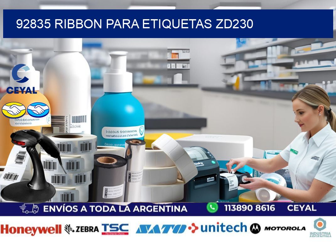 92835 ribbon para etiquetas zd230