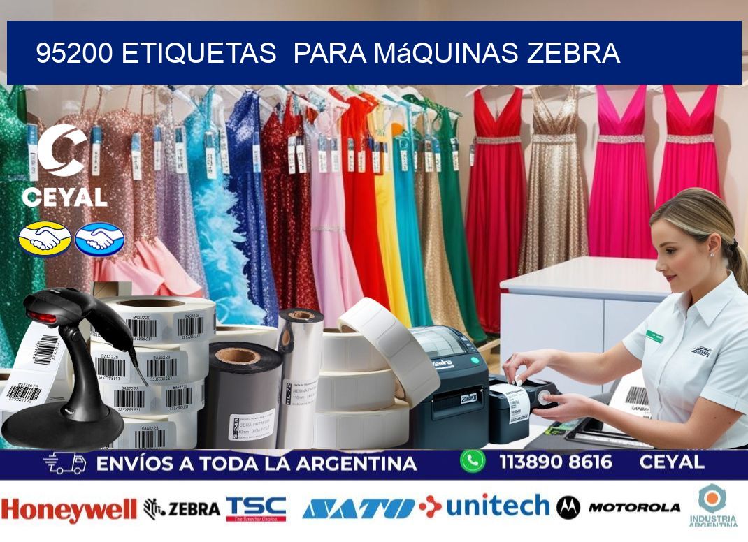 95200 etiquetas para máquinas Zebra