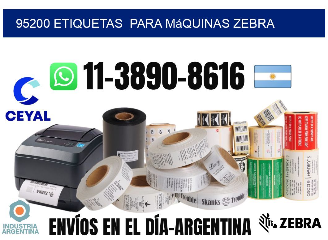 95200 etiquetas para máquinas Zebra