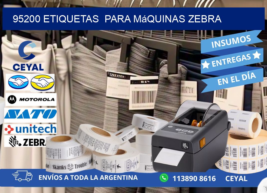 95200 etiquetas para máquinas Zebra
