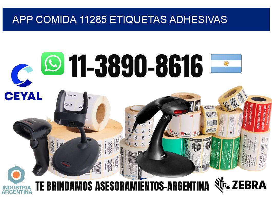 App comida 11285 etiquetas adhesivas