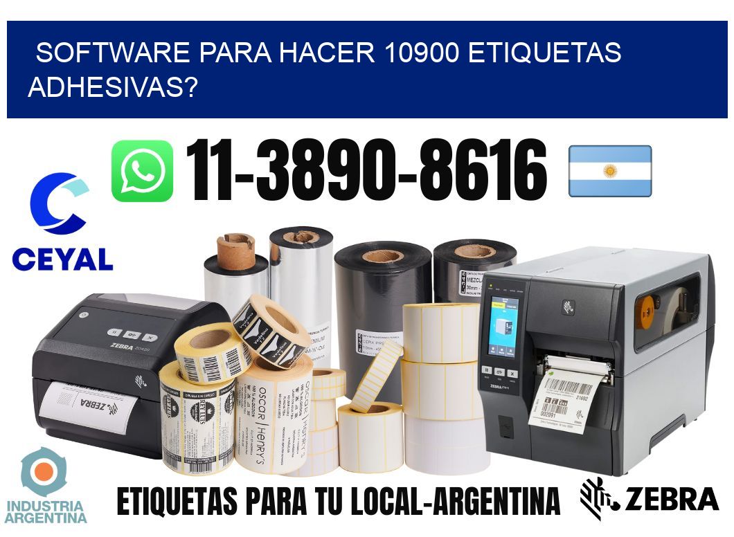 Software para hacer 10900 etiquetas adhesivas?