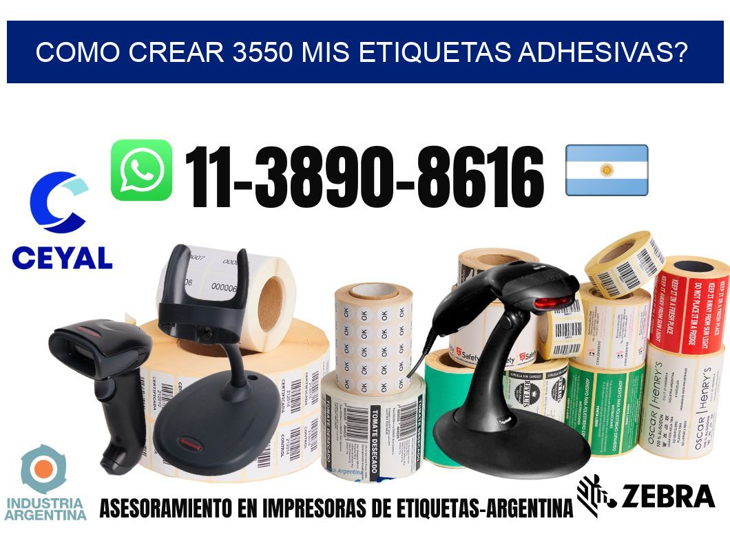 como crear 3550 mis etiquetas adhesivas?