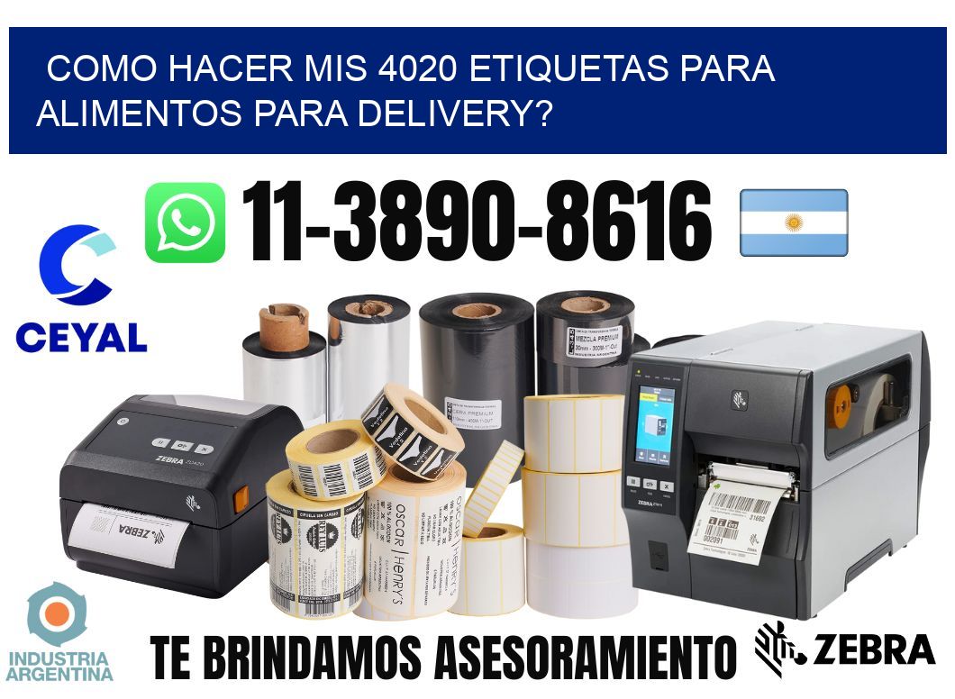 como hacer mis 4020 etiquetas para alimentos para delivery?
