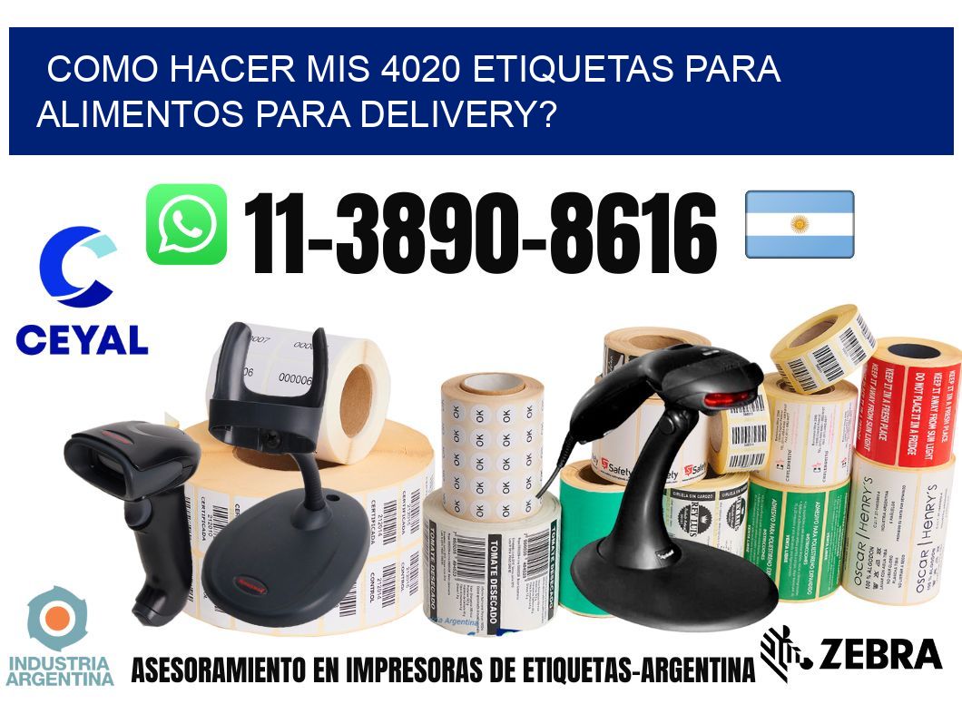 como hacer mis 4020 etiquetas para alimentos para delivery?