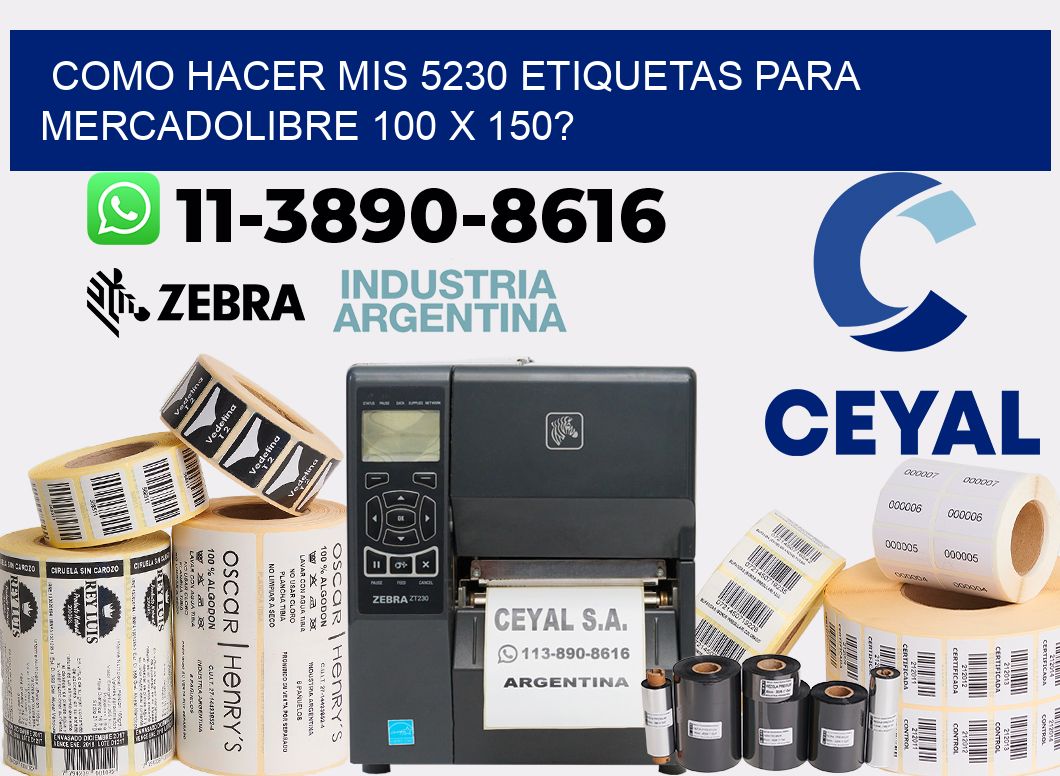 como hacer mis 5230 etiquetas para mercadolibre 100 x 150?