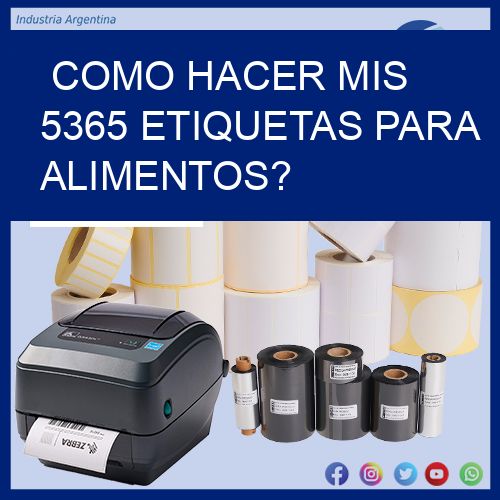 como hacer mis 5365 etiquetas para alimentos?