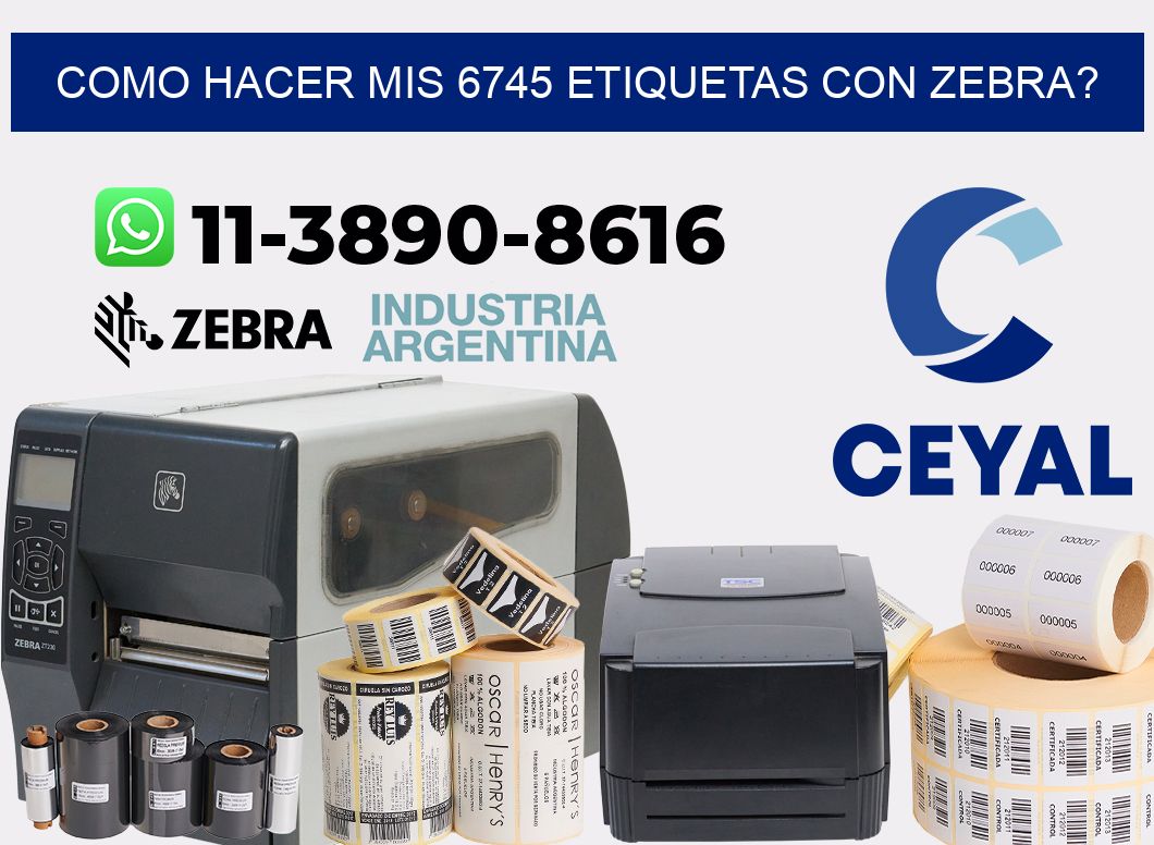 como hacer mis 6745 etiquetas con zebra?