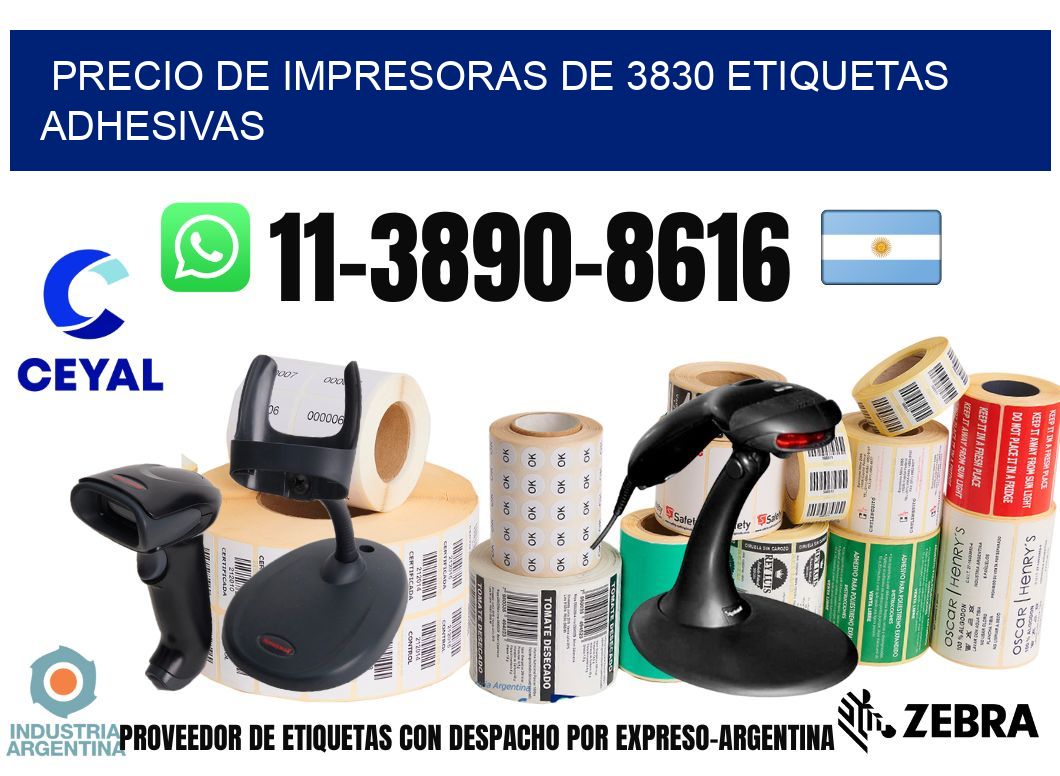 precio de impresoras de 3830 etiquetas adhesivas