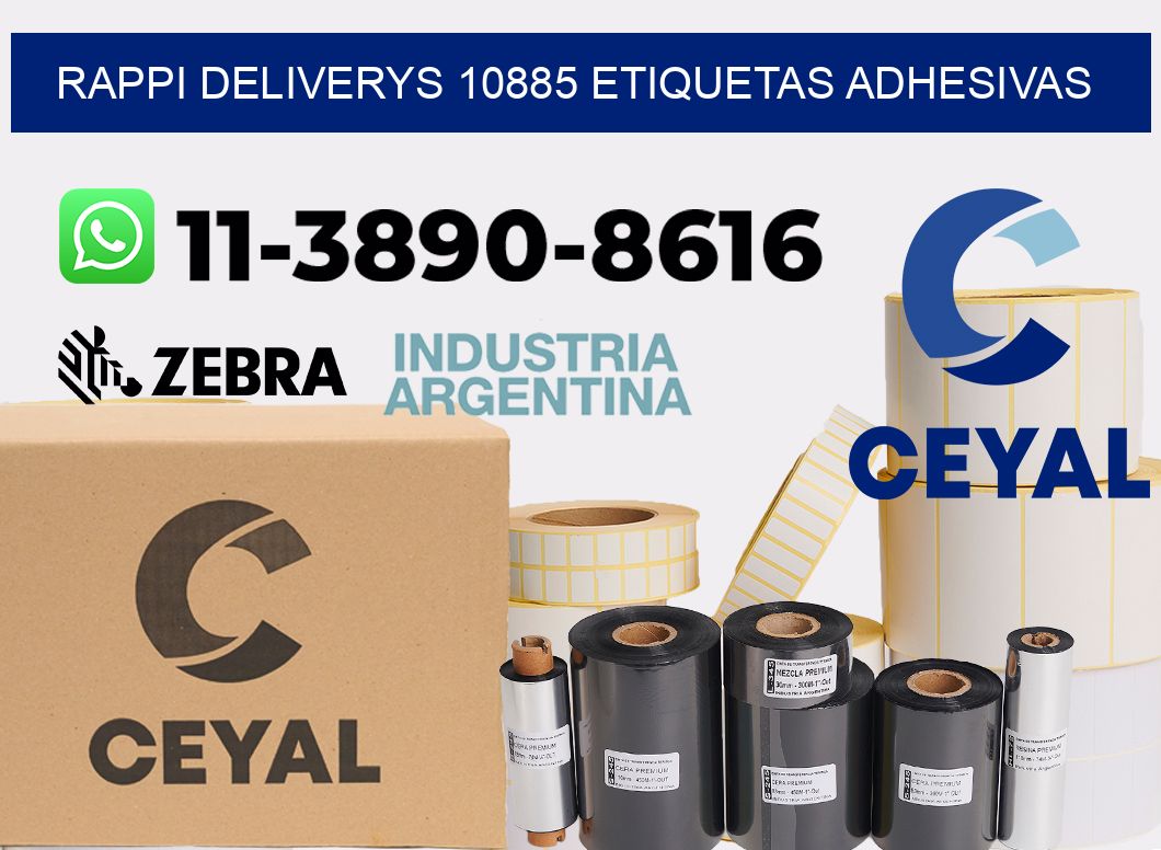 rappi deliverys 10885 etiquetas adhesivas