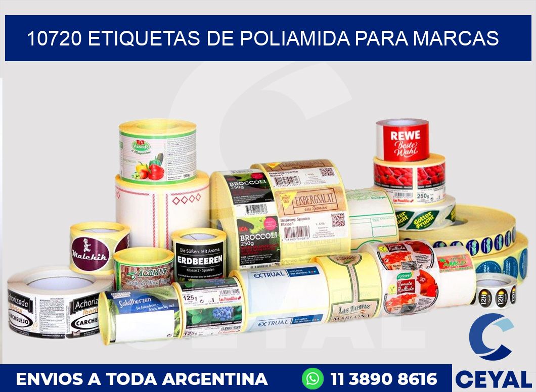 10720 Etiquetas de poliamida para marcas