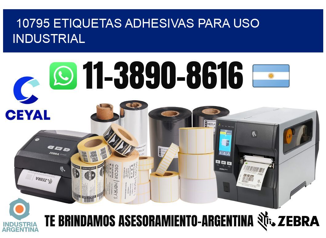 10795 Etiquetas adhesivas para uso industrial