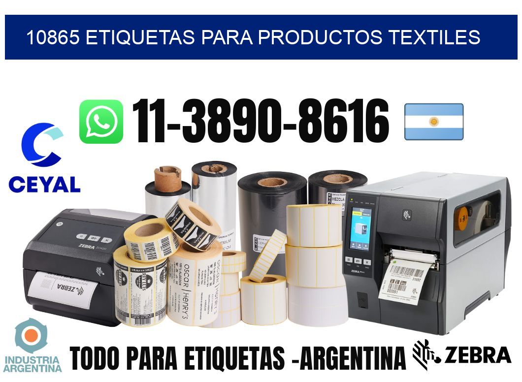 10865 Etiquetas para productos textiles