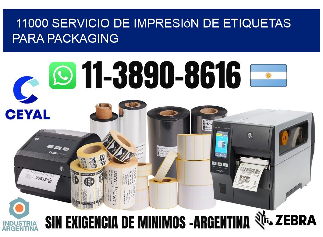 11000 Servicio de impresión de etiquetas para packaging
