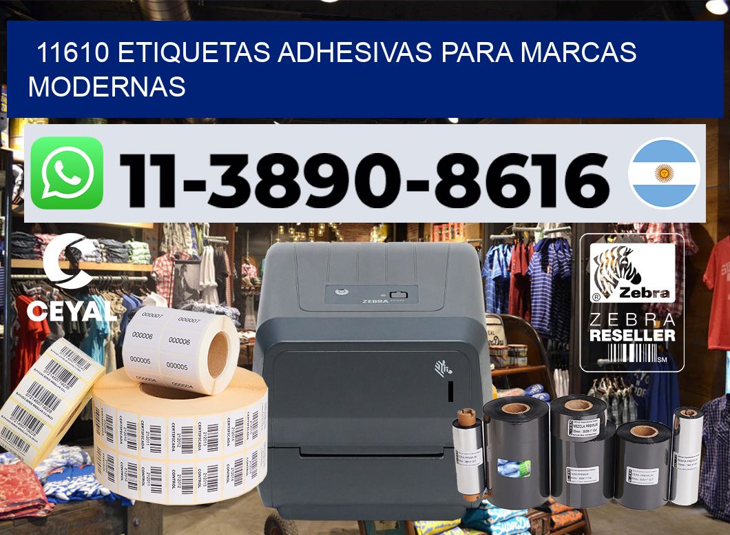 11610 Etiquetas adhesivas para marcas modernas