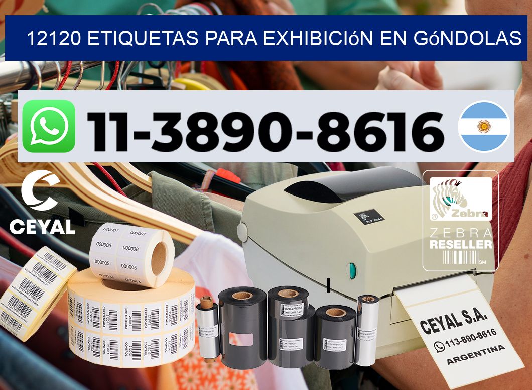 12120 Etiquetas para exhibición en góndolas