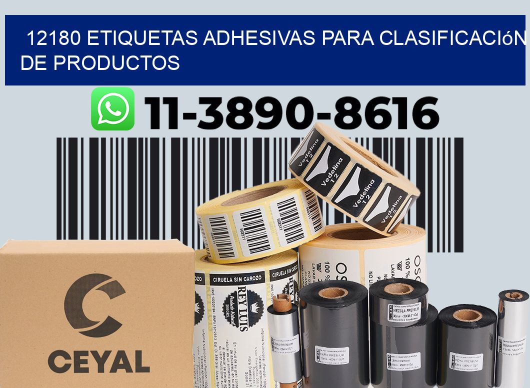 12180 Etiquetas adhesivas para clasificación de productos