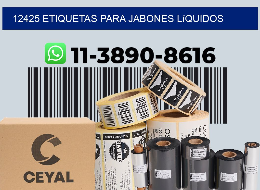 12425 Etiquetas para jabones líquidos