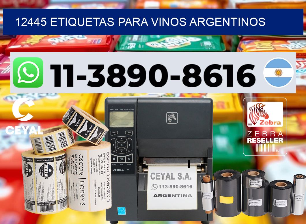 12445 Etiquetas para vinos argentinos