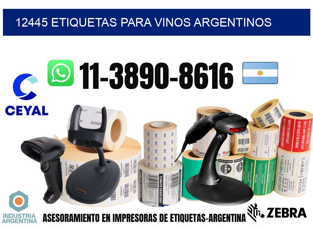 12445 Etiquetas para vinos argentinos