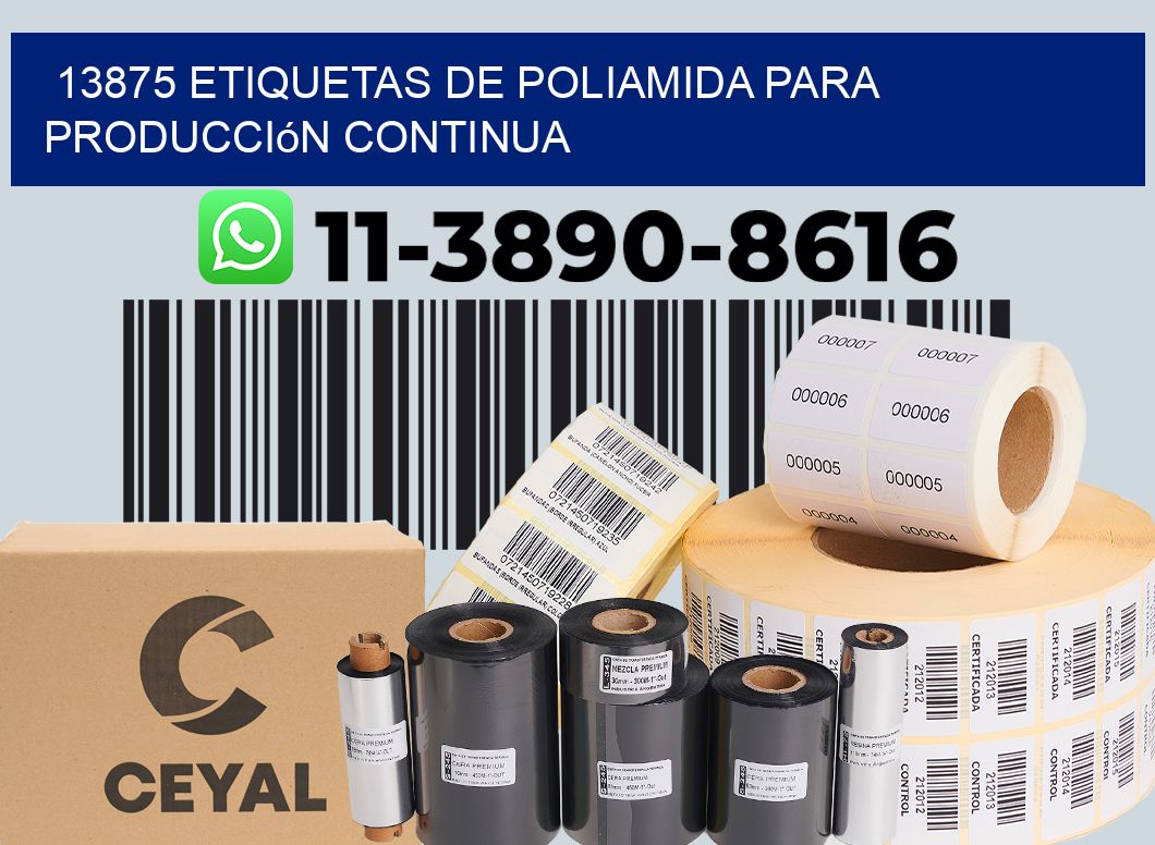 13875 Etiquetas de poliamida para producción continua