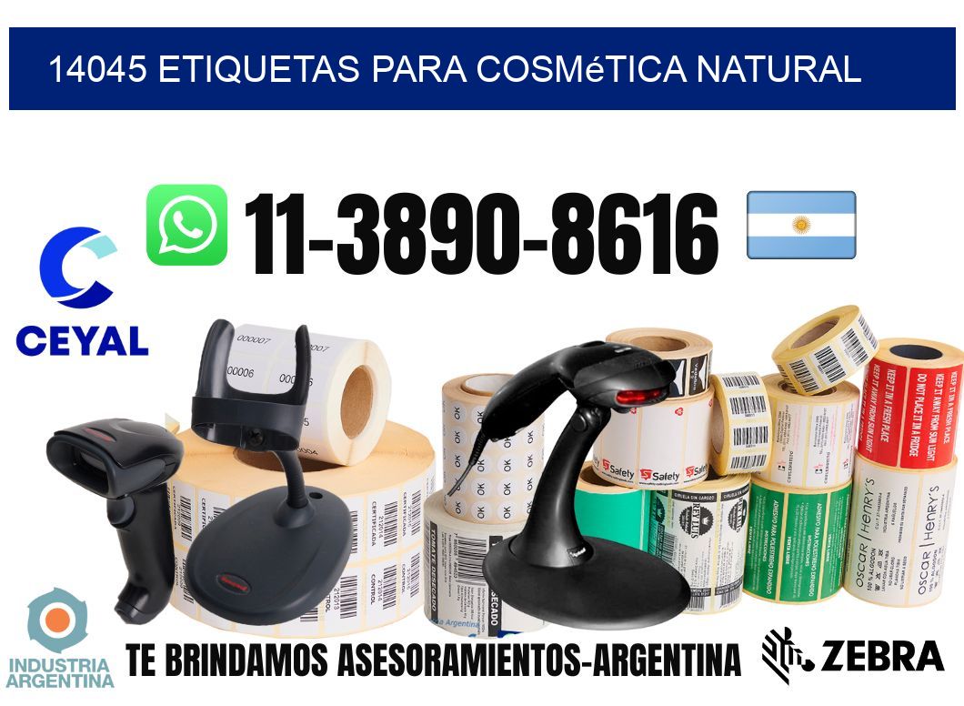 14045 Etiquetas para cosmética natural
