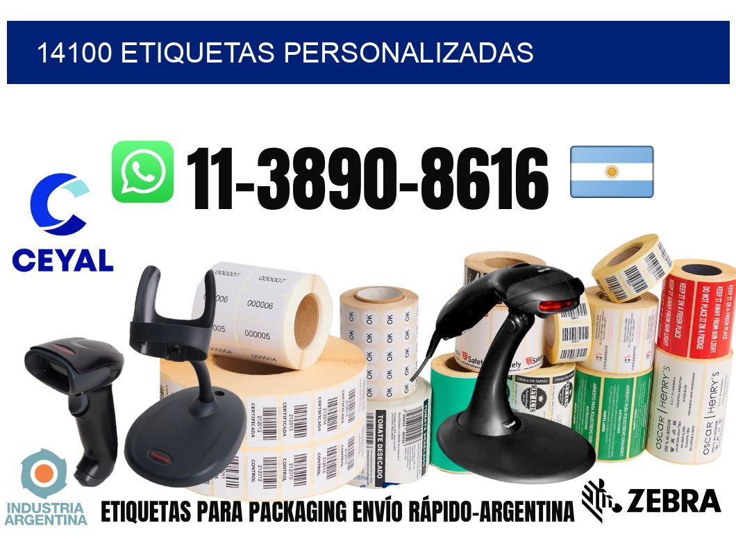 14100 etiquetas personalizadas