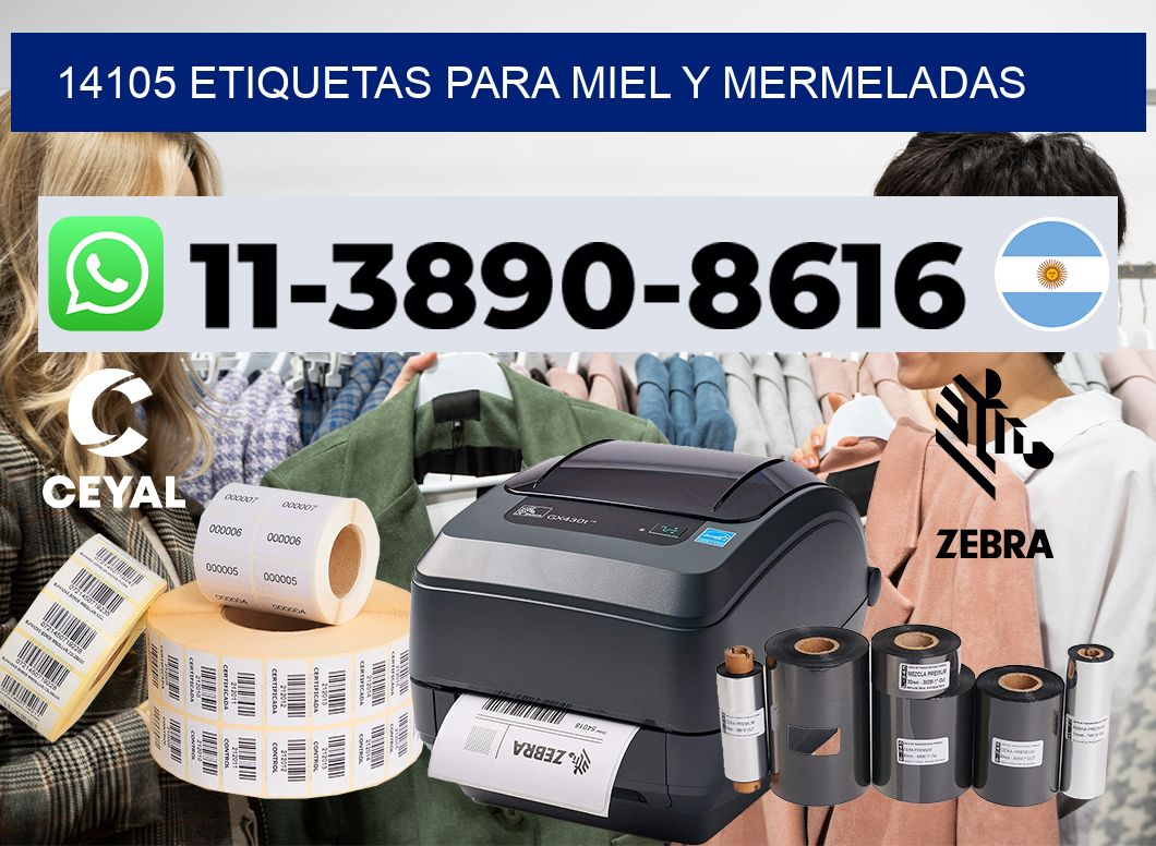 14105 Etiquetas para miel y mermeladas
