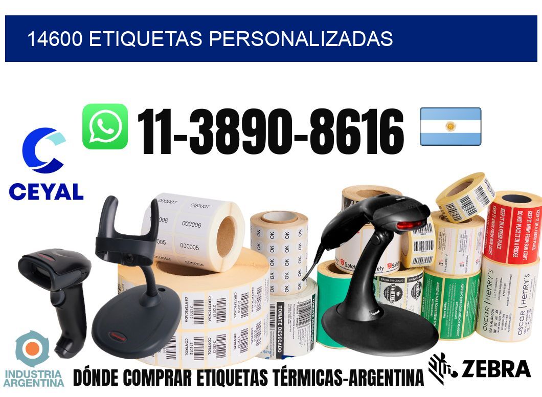 14600 etiquetas personalizadas