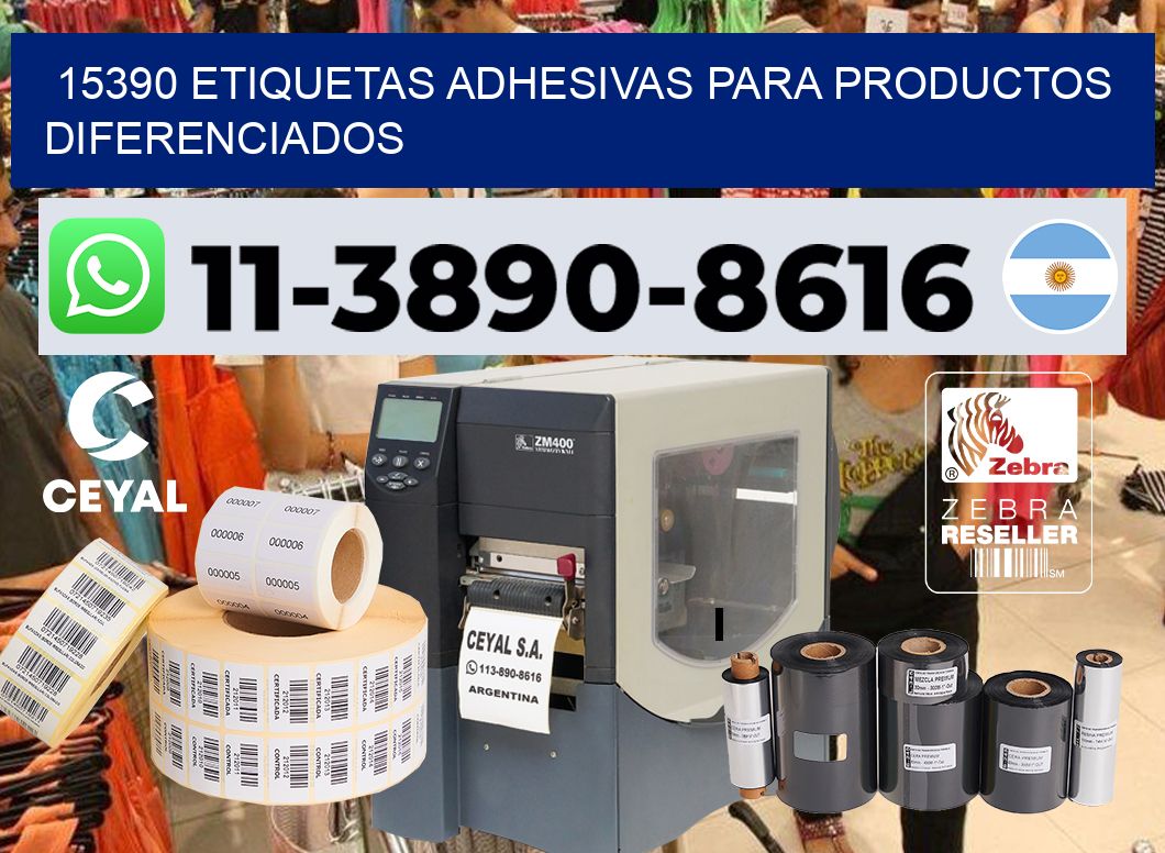 15390 Etiquetas adhesivas para productos diferenciados