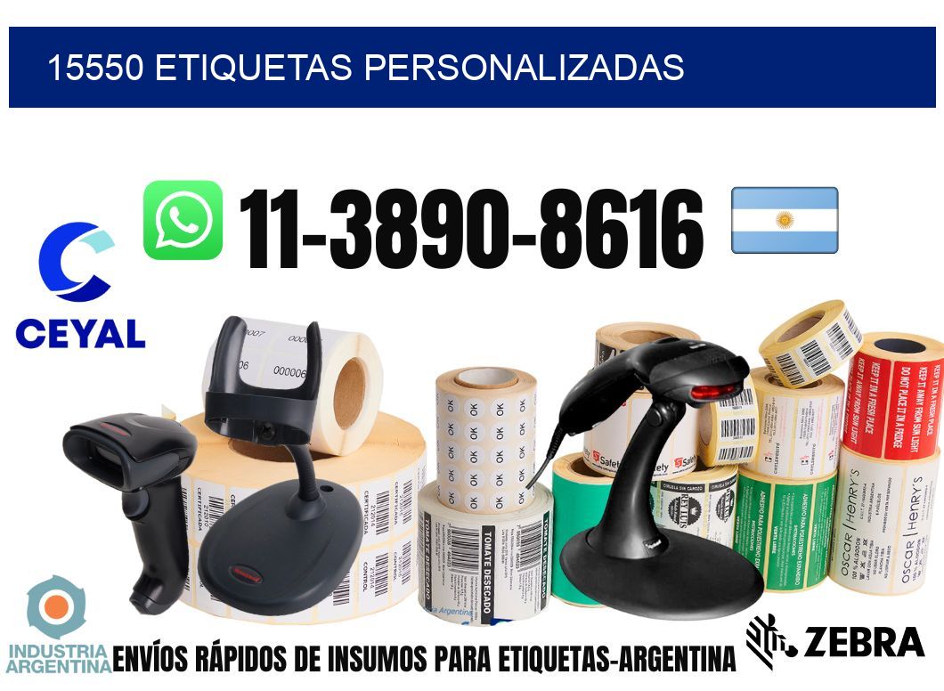 15550 etiquetas personalizadas