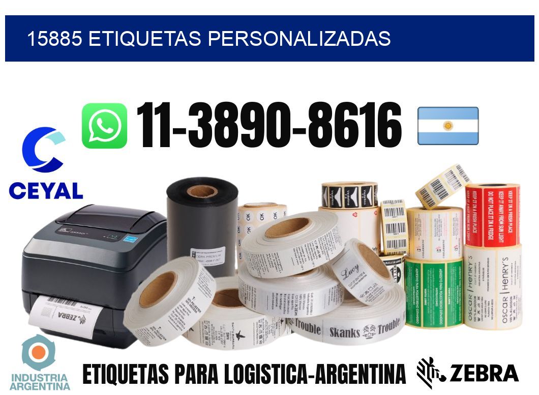 15885 etiquetas personalizadas