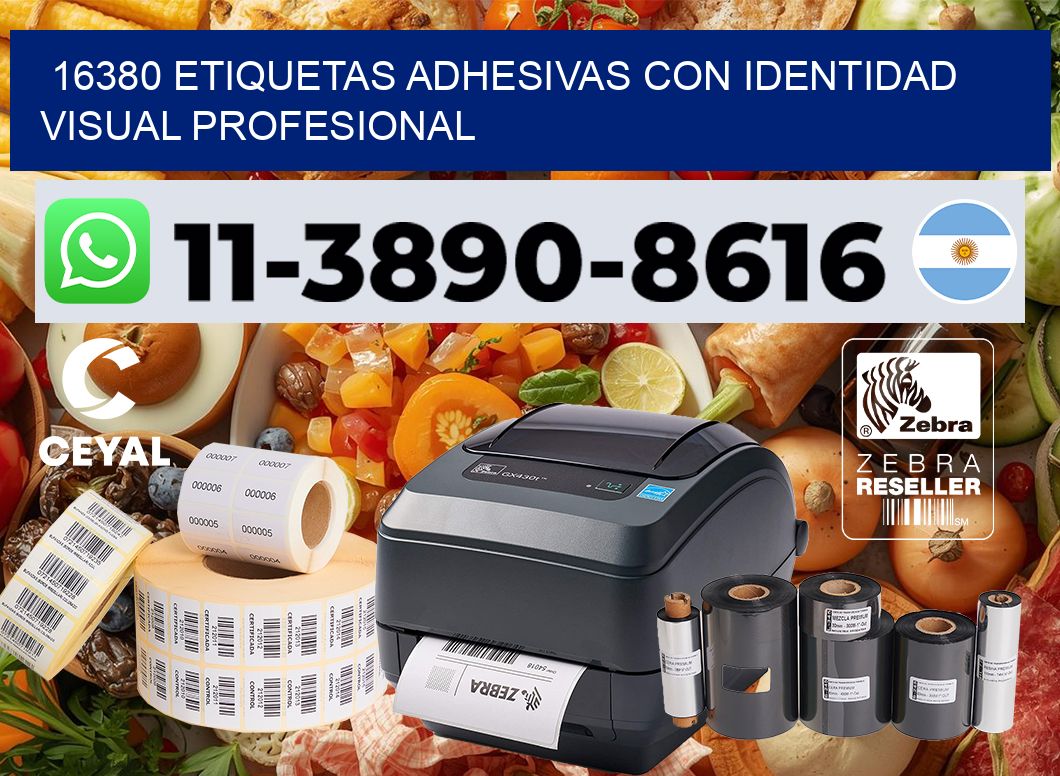 16380 Etiquetas adhesivas con identidad visual profesional