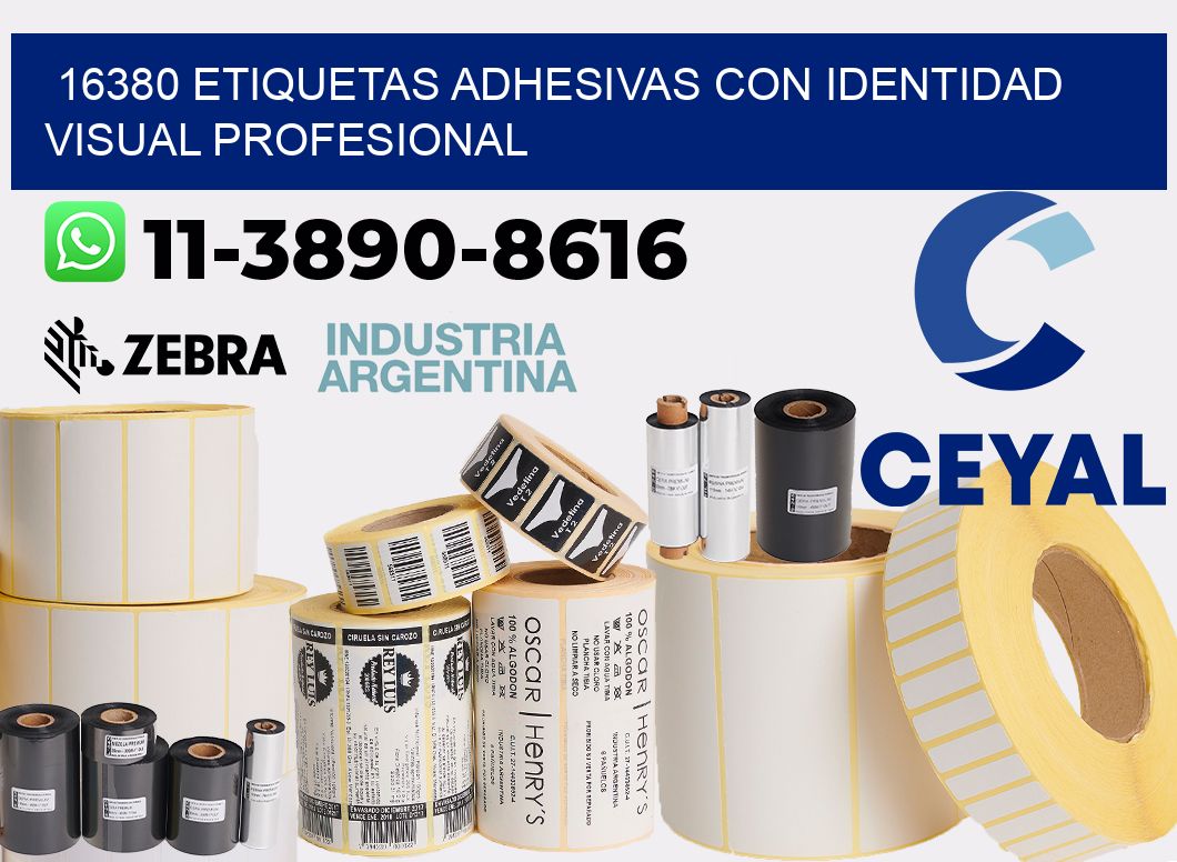 16380 Etiquetas adhesivas con identidad visual profesional