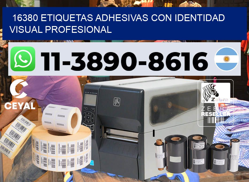 16380 Etiquetas adhesivas con identidad visual profesional