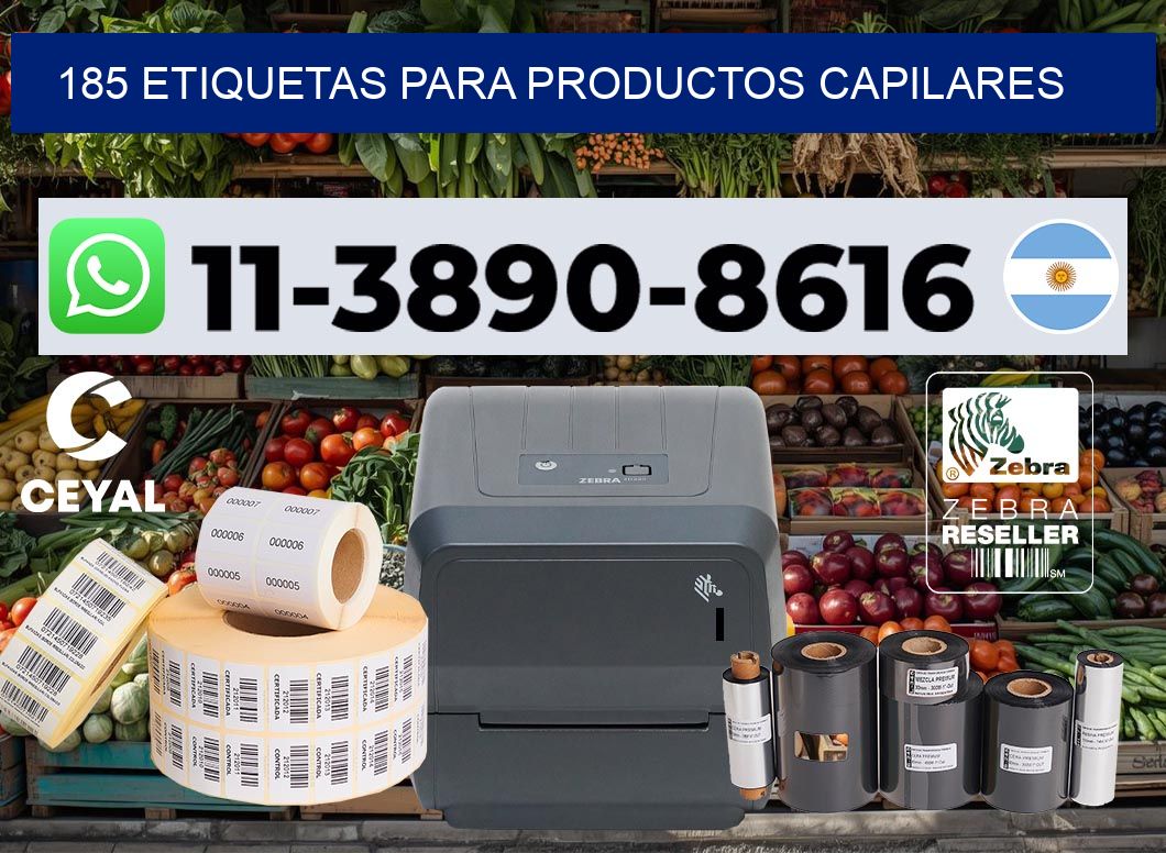 185 Etiquetas para productos capilares