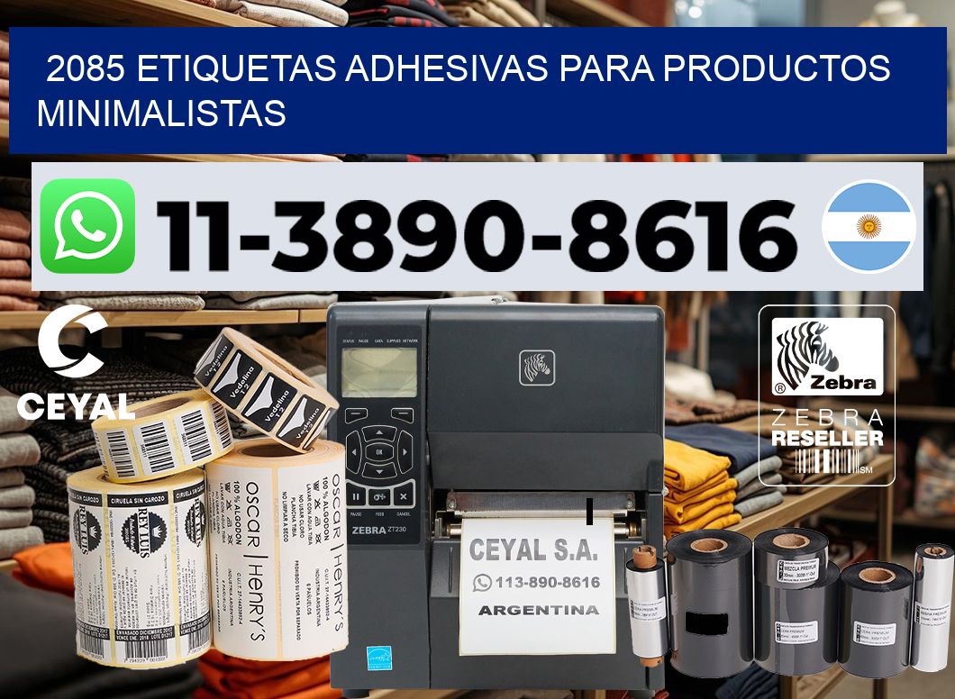 2085 Etiquetas adhesivas para productos minimalistas