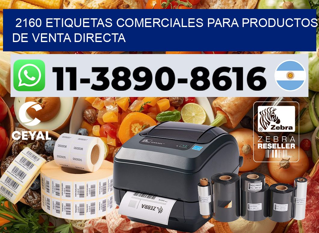 2160 Etiquetas comerciales para productos de venta directa