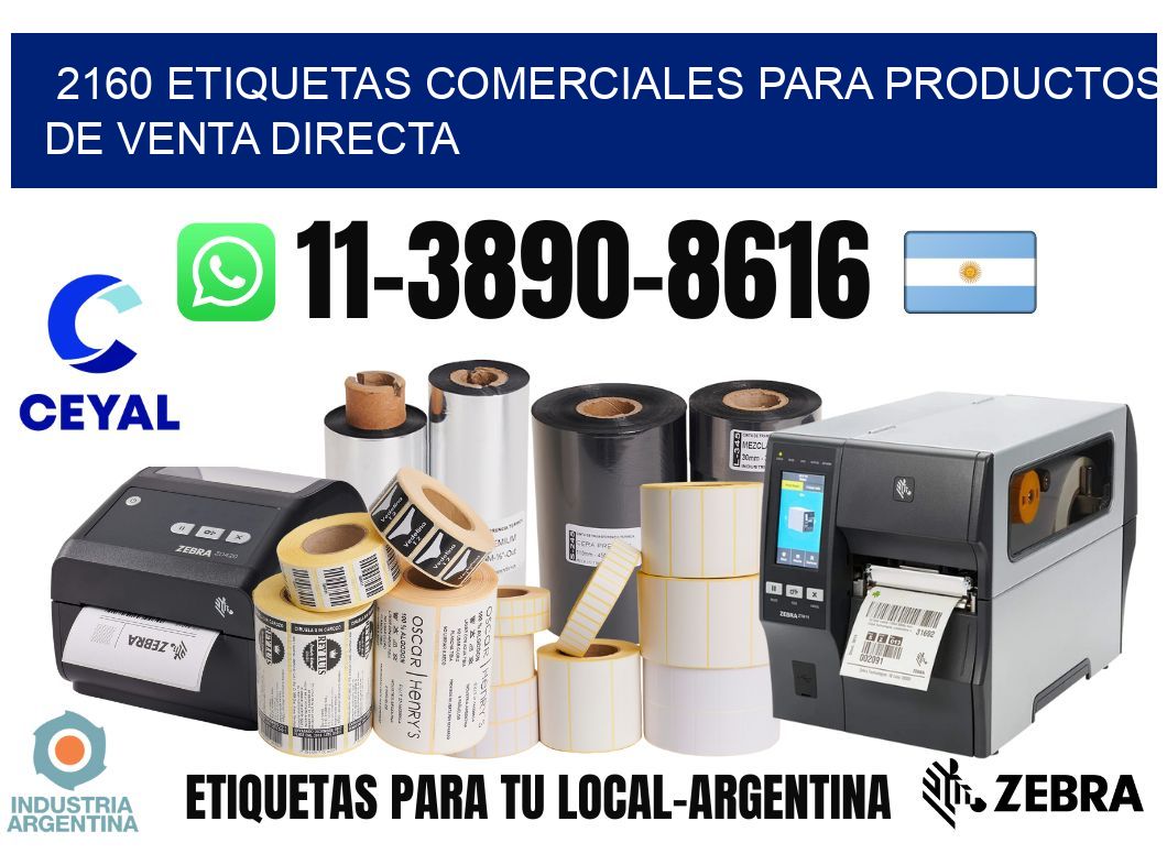 2160 Etiquetas comerciales para productos de venta directa