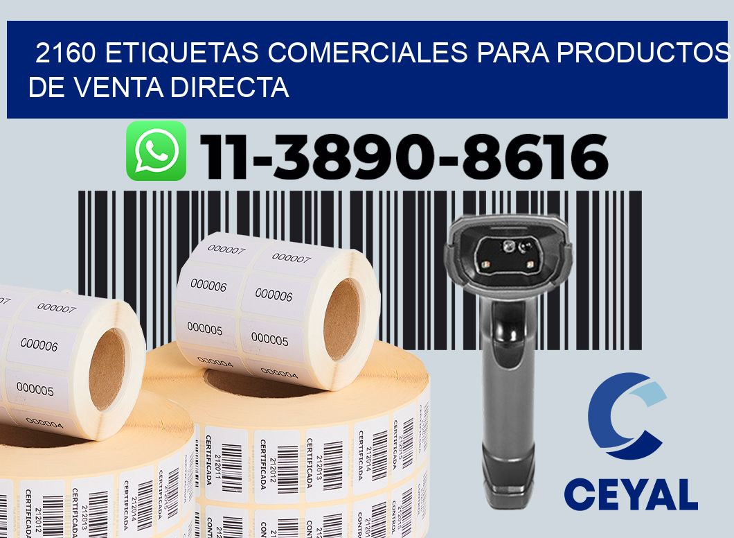2160 Etiquetas comerciales para productos de venta directa